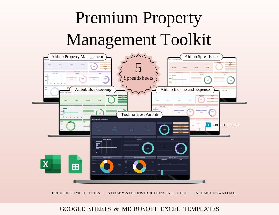 Airbnb Property Management Toolkit | Google Sheets & Excel - Etsy