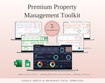 Kit de ferramentas para gestão de propriedades do Airbnb | Planilhas Google e Excel