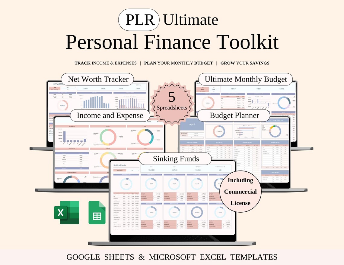 PLR Bundle - Ultimate Personal Finance Toolkit (with Resale Rights) - Etsy
