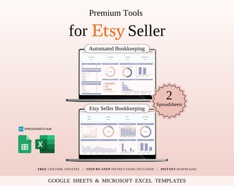 Etsy Seller Bookkeeping Template | Excel & Google Sheets