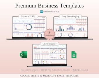 Plantillas empresariales / Excel y hojas de cálculo de Google, CRM, contabilidad
