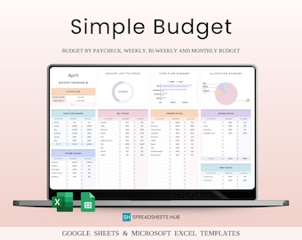 Ultimate Personal Finance Tracker | Budget Planner Excel & Google Sheets - Rainbow Theme