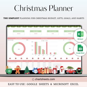 Christmas Gift Tracker Excel & Google Sheets, Spreadsheet Template for ...