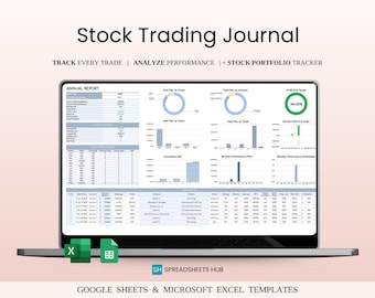 Stock Trading Journal | Google Sheets & Excel Template