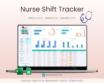 Nursing Shift Tracker, Nurse Brain Sheet, Med-Surg Sheets, Multi-Patient Tracker | Instant Download