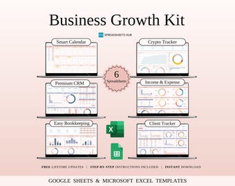 Business Growth Kit | Excel & Google Sheets | 24 Templates