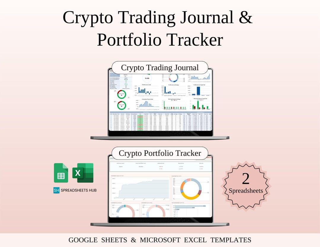 暗号通貨取引ジャーナル＆ポートフォリオトラッカー | 2 in 1 スプレッドシートバンドル | Google スプレッドシートと Excel  テンプレート - Etsy 日本