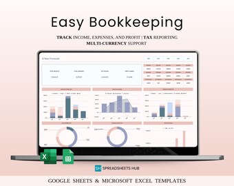 Buchhaltungs-Arbeitsblatt für kleine Unternehmen | Excel & Google Sheets