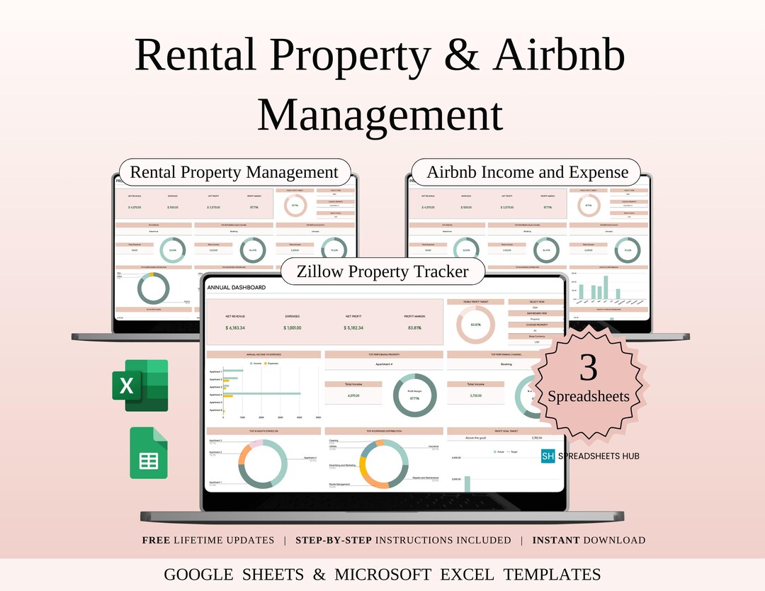 Rental Property & Airbnb Management Toolkit | Excel and Google Sheets | 12  Templates - Etsy