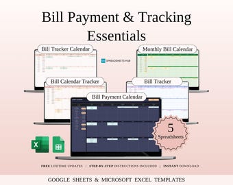 Benodigdheden voor betalen en volgen van facturen | Excel en Google Spreadsheets | 20 sjablonen