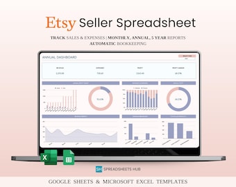 Etsy Seller Spreadsheet | Sales Tracker, VAT Breakdown (Excel & Google Sheets)
