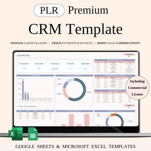 PLR - CRM-mall för Excel och Google Sheets (med återförsäljningsrätt)