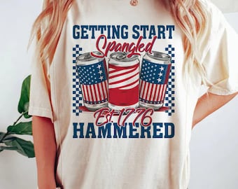 Getting Star Spangled Hammered Png - Funny America Designs,Patriotic Drinking Quote for Fourth of July, Usa Png,America Png,4th of July Png