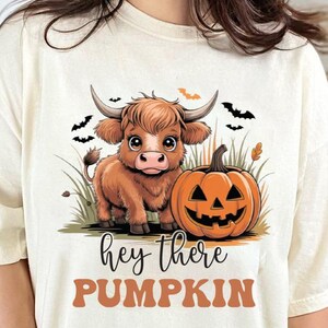 Highland Kuh Herbst PNG, Herbst Png, Es ist Herbst Yall, Hey There Kürbis Sublimationsdesign, Herbst Highland Kuh Kürbis Png