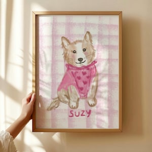 Benutzerdefinierte schlecht gezeichnet Haustier Porträt, personalisierte Katzen Poster, süße Hundeskizze, hässliches Haustier Porträt, Haustier Verlust Geschenk, Hand gezeichneter Hund Katzenliebhaber Geschenk
