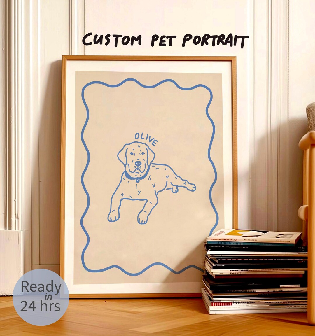Custom Dog Portrait, Badly Drawn Pet Portrait, Funny Personalized Gift ...