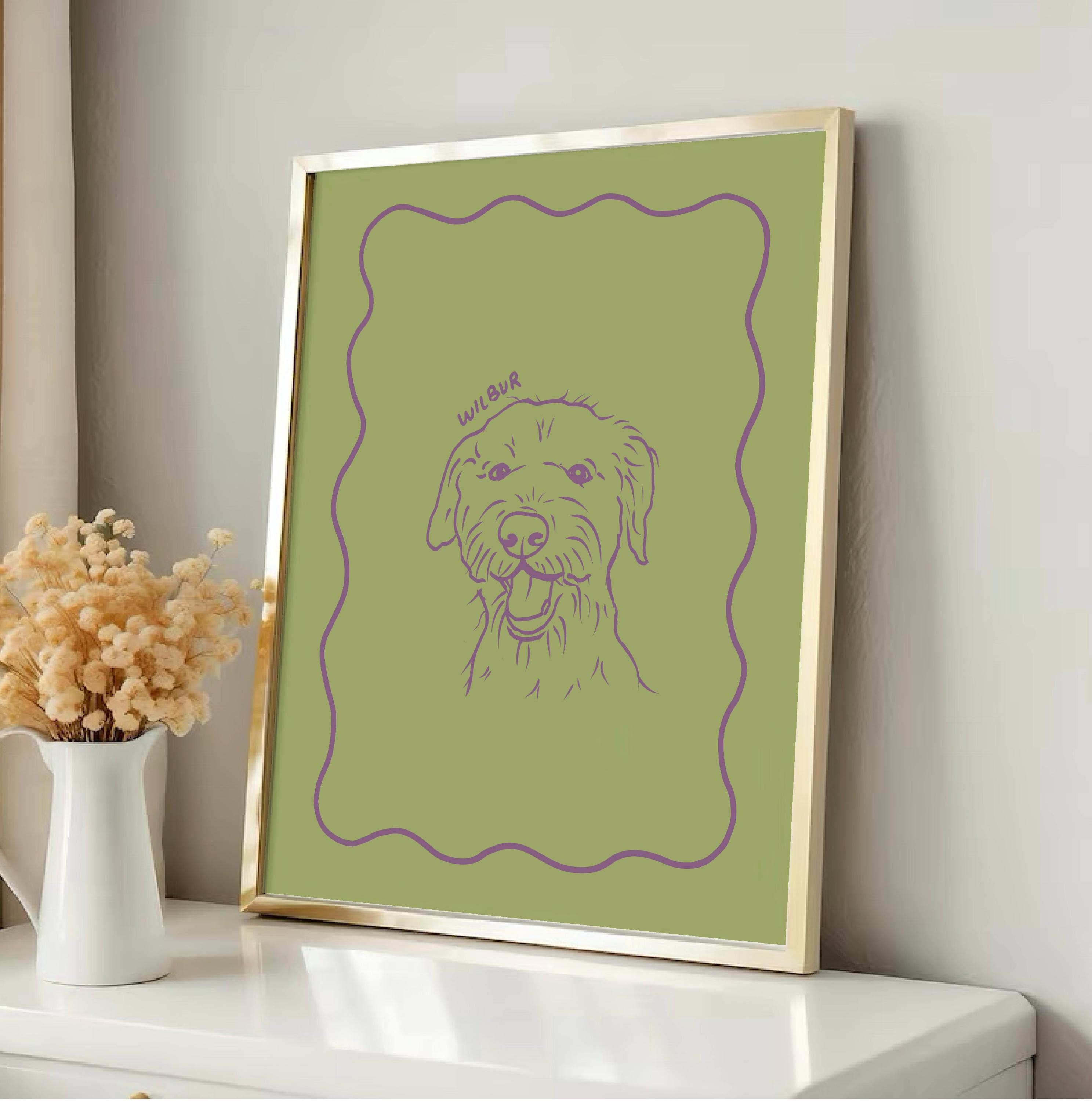Custom Dog Portrait, Badly Drawn Pet Portrait, Funny Personalized Gift ...