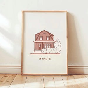 Custom House Portrait, Personalized Home Illustration, Minimalist Outline House Drawing, House Sketch, First Home Gift, Sketch From Photo