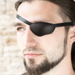Eye patch, Leather eye patch, slim eye patch, Woman eye patch, Man eye patch, Eyepatch, Eye mask, One eye, Small eye patch