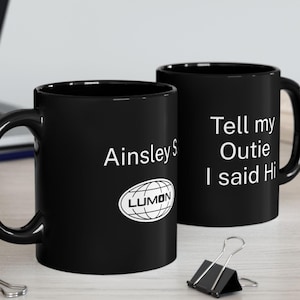Personalized Severance Innie Black Coffee Mug with Lumon Industries Logo, Severance merch, Lumon Industries Mug, Office Mug Gift for Dad