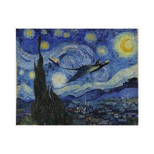 How to Train Your Dragon Starry Night Art Vinyl Stickers, Wall Decor, Laptop Decal, Water Bottle Sticker, Car Bumper Sticker, HTTYD lover