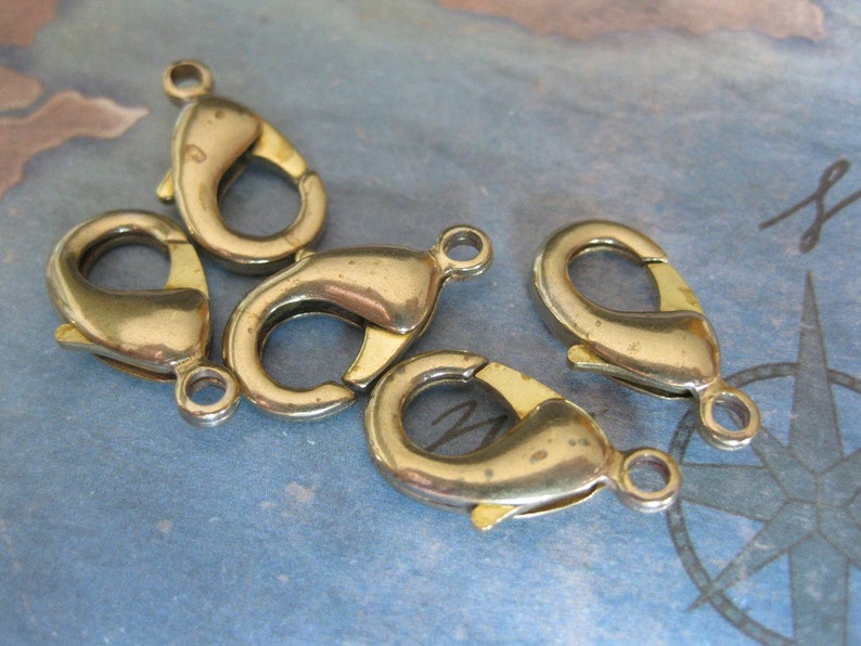 3 PC Large Raw Brass Lobster Clasp PP06 Etsy