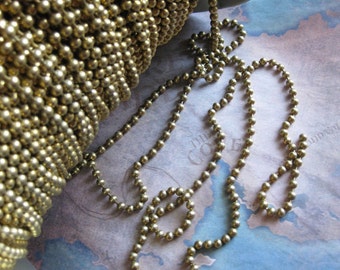 6 ft - 4mm Ball Chain  / Vintage Stock Brass