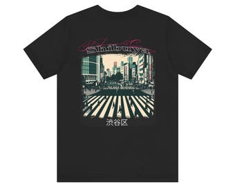 Japanese Shibuya Crossing Minimalist Tee, Shibuya Tokyo T-shirt