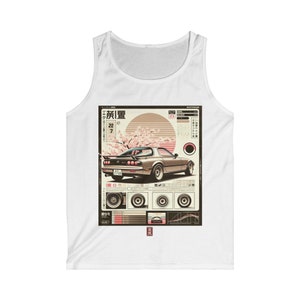 Camiseta sin mangas Tokyo Drift, coche deportivo japonés gráfico: diseño de camiseta sin mangas para el verano