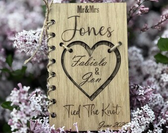 Personalised Wedding Card Oak Veneer, Wooden 5th Anniversary Keepsake - View #8