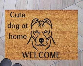 Cute Dog Welcome Door mat Dog Lovers Doormat Mat 60cm x 40cm Entrance Mat