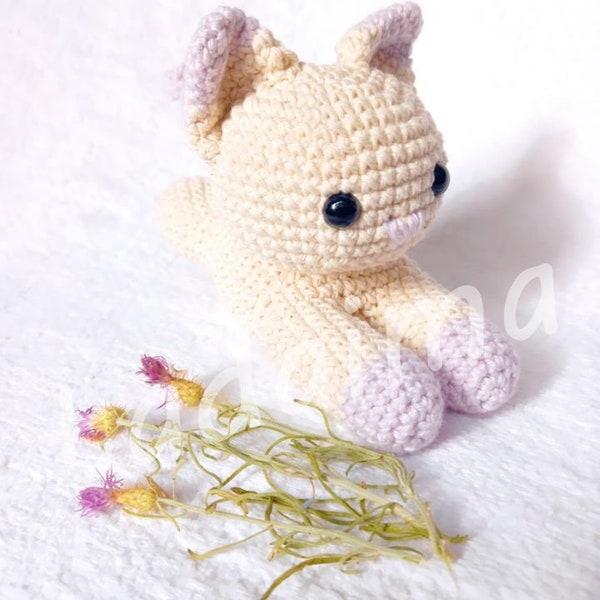 Gatito amigurumi / muñeco gato crochet ganchillo tejido artesanal hecho a mano terminado