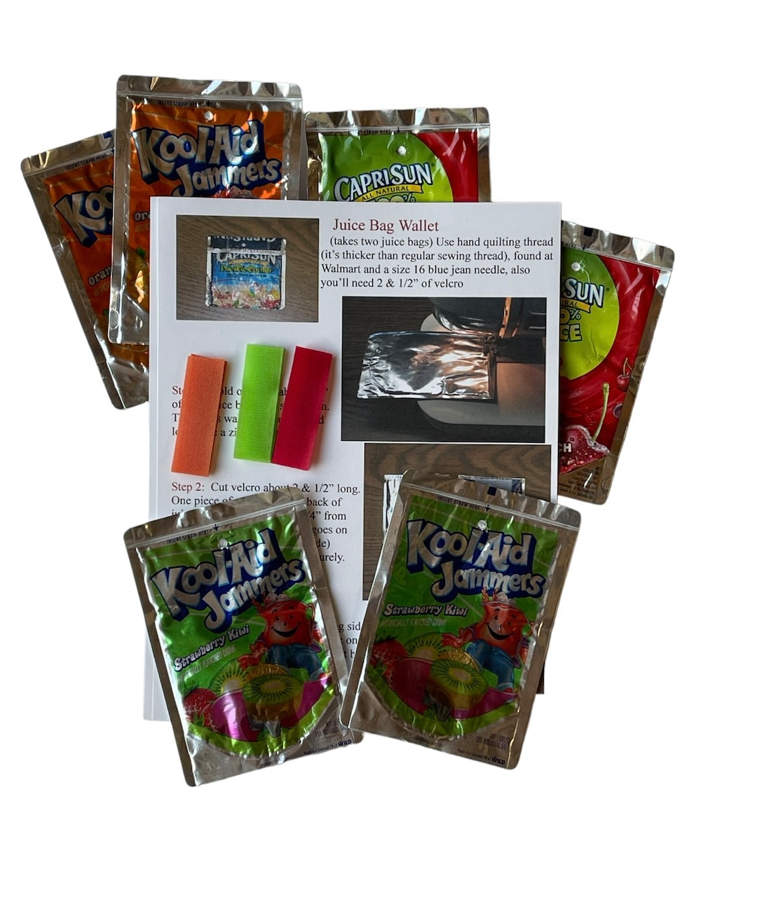 DIY Juice Pouch Wallet Kit for You to Make for Craft Shows, Caprisun, Craft Sales, Family