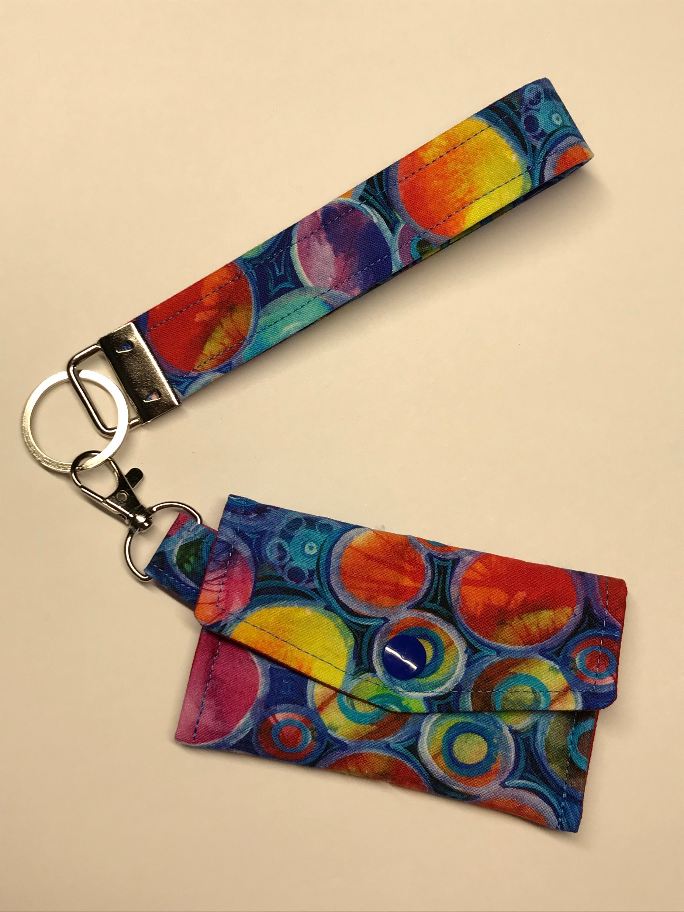 Wristlet Keychain and Soft Mini Wallet Set Keychain wallet Etsy