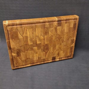 Handcrafted Oak Cutting Board | End-Grain Wood Board | Knife-Friendly Cutting Board | Durable Oak Butcher Block | Kitchen Board |26x35x4