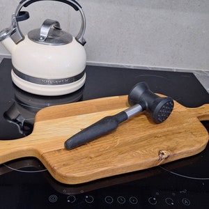 Oak Wooden Cutting Board | Natural Wooden Cutting Board | Hard Kitchen Board 50x20,5x2,0 light beige | Wooden Cutting Board with handles