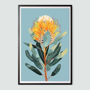Australian Banksia Dance, DIGITAL DOWNLOAD, Native Flowers Botanical Banksia, Wall Art Floral Print Australian Flowers, Printable Wall Art