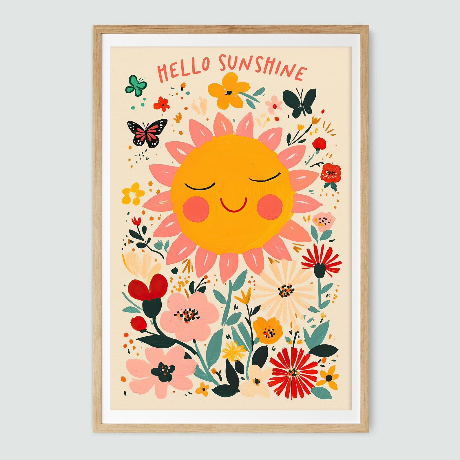 Hello Sunshine Art Print: Kids Nursery Decor (digital Download) - Etsy