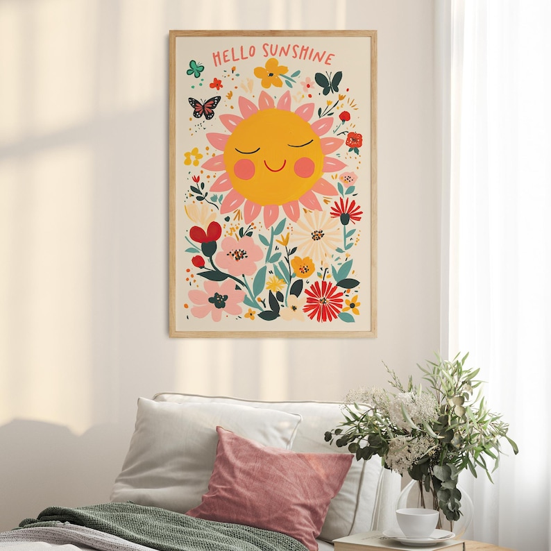 Hello Sunshine Art Print: Kids Nursery Decor (digital Download) - Etsy