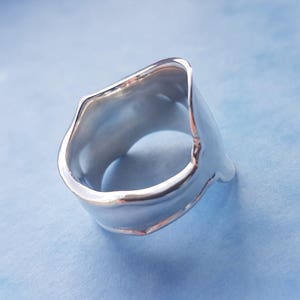 Solid Silver Ring Recycled Upcycled Sterling Silver Ring Size 7 image 2