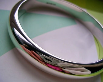 Super Heavyweight Silver Bangle - Genuine Solid 925 Sterling Silver