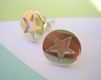 Sterling Silver Star Stud Earrings - High Quality 925 Silver.