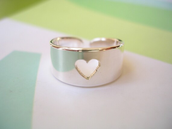 Silver Wide Heart Toe Ring High Quality Sterling Silver 9mm Wide Etsy UK