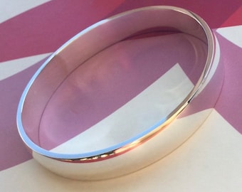 Solid Sterling Silver bangle - Genuine Solid 925 Silver