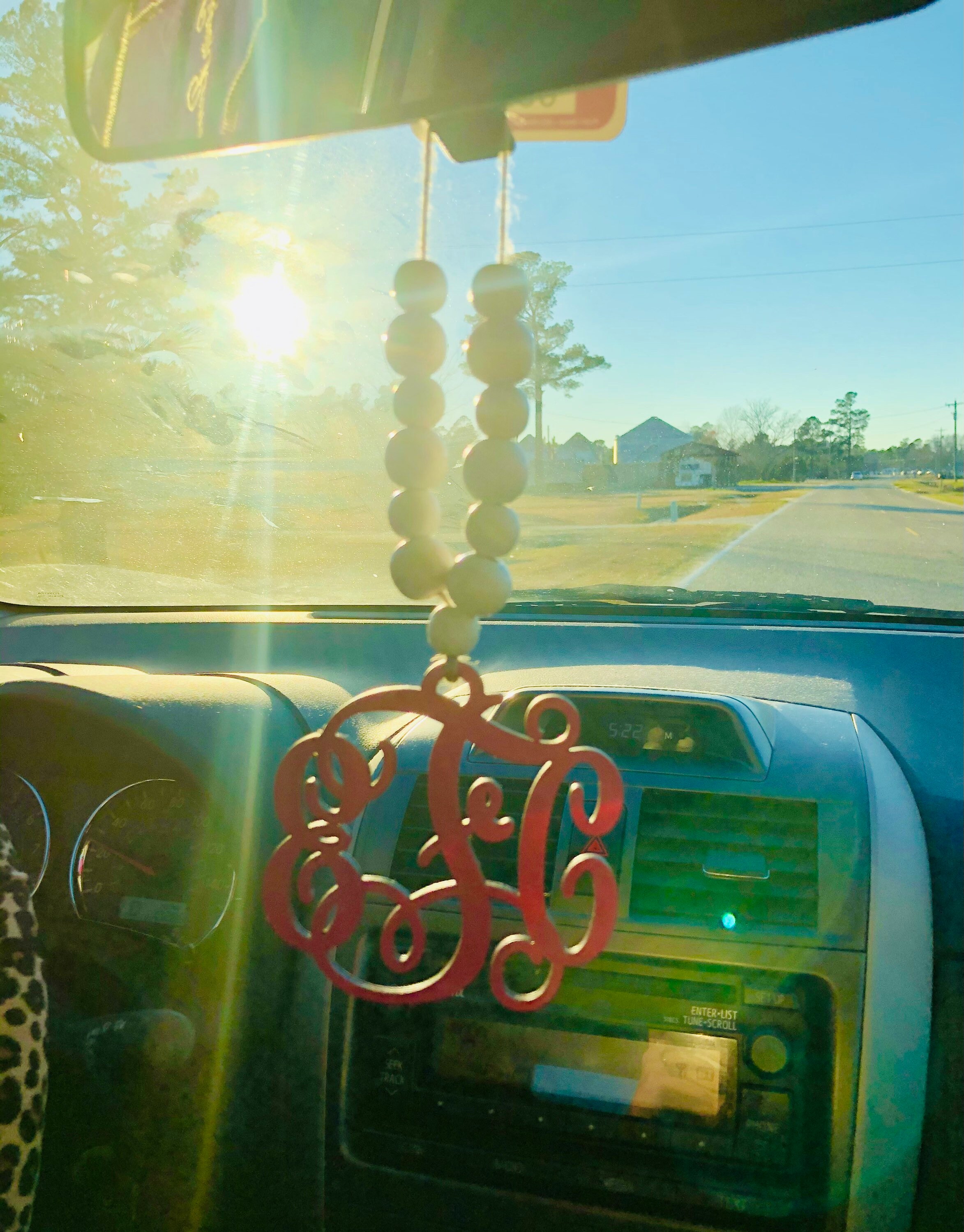Monogram Rearview Mirror Charms Monogram Mirror Charm Car Etsy