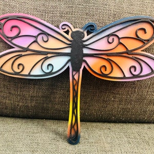 Dragonfly Wall Art Custom Colors Bedroom Decor Wooden Dragonfly