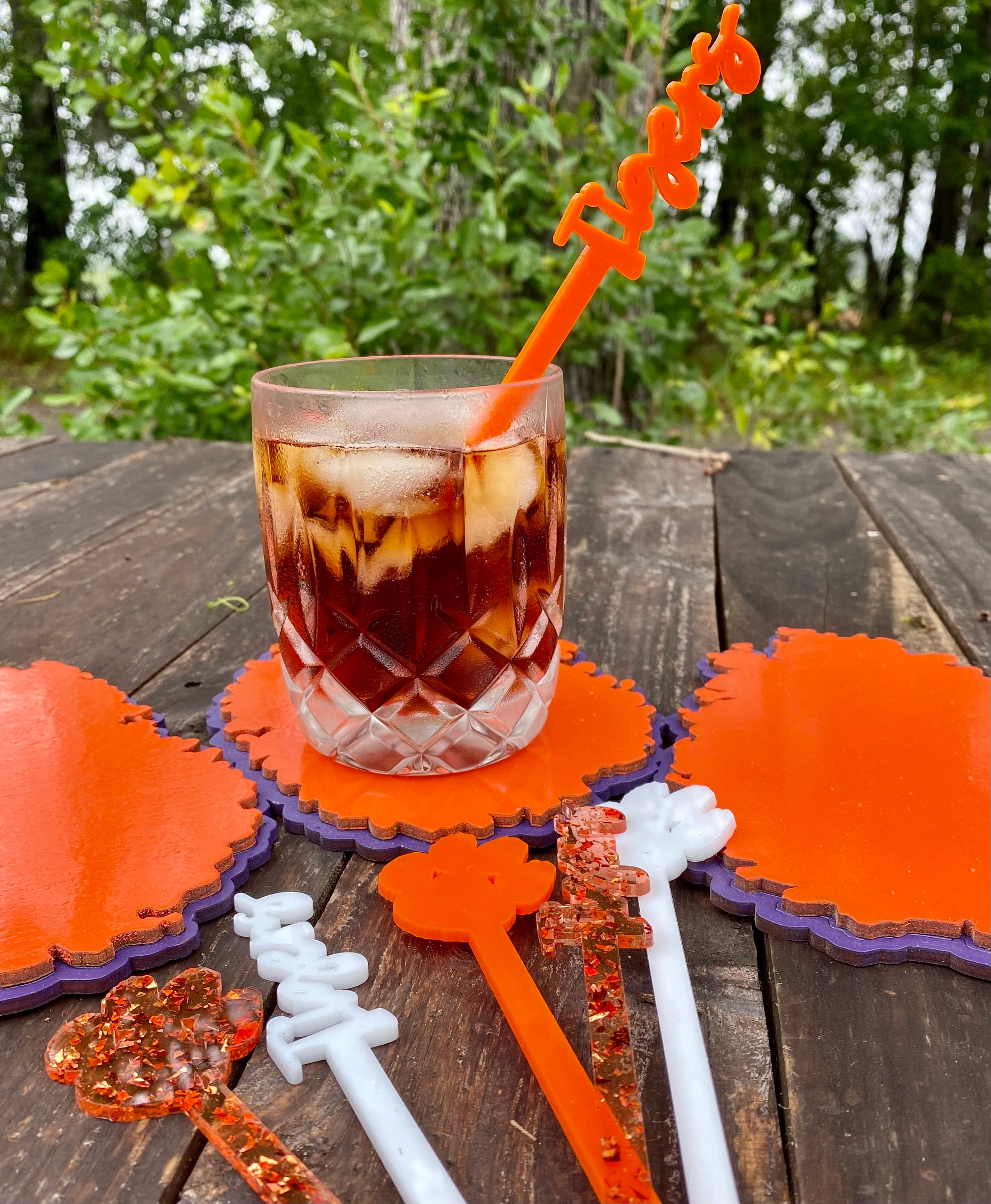 Tigers Cocktail Stirrers Tailgate Swizzle Sticks Mixed Drink Stirrers 