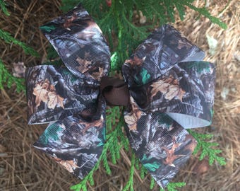 Large Camo Hair Bow