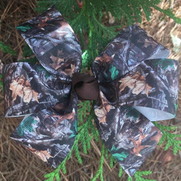 Camouflage Hair Bow Etsy