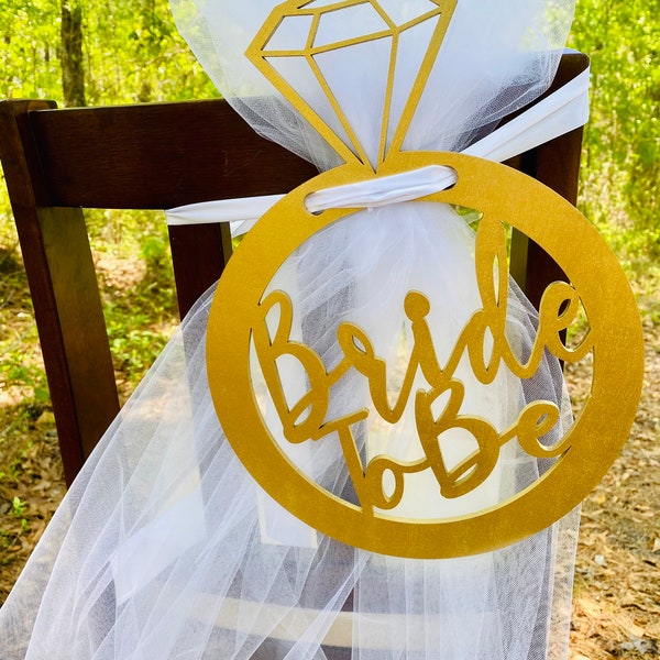 Bride To Be Sign Bridal Shower Chair Sign Wedding Shower Chair Sign